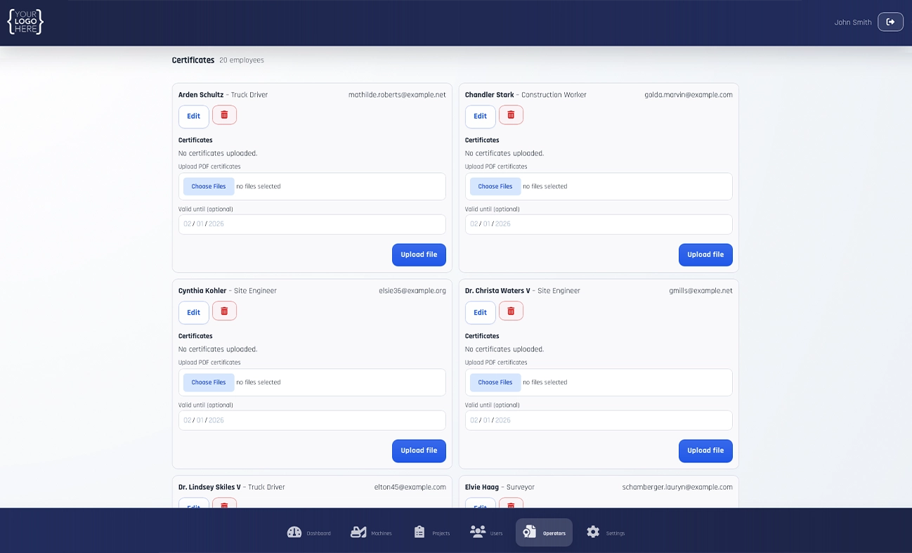 Widok checklisty inspekcyjnej w aplikacji Plant Inspector